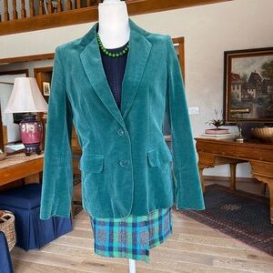 Eton Green Velvet Women's Blazer